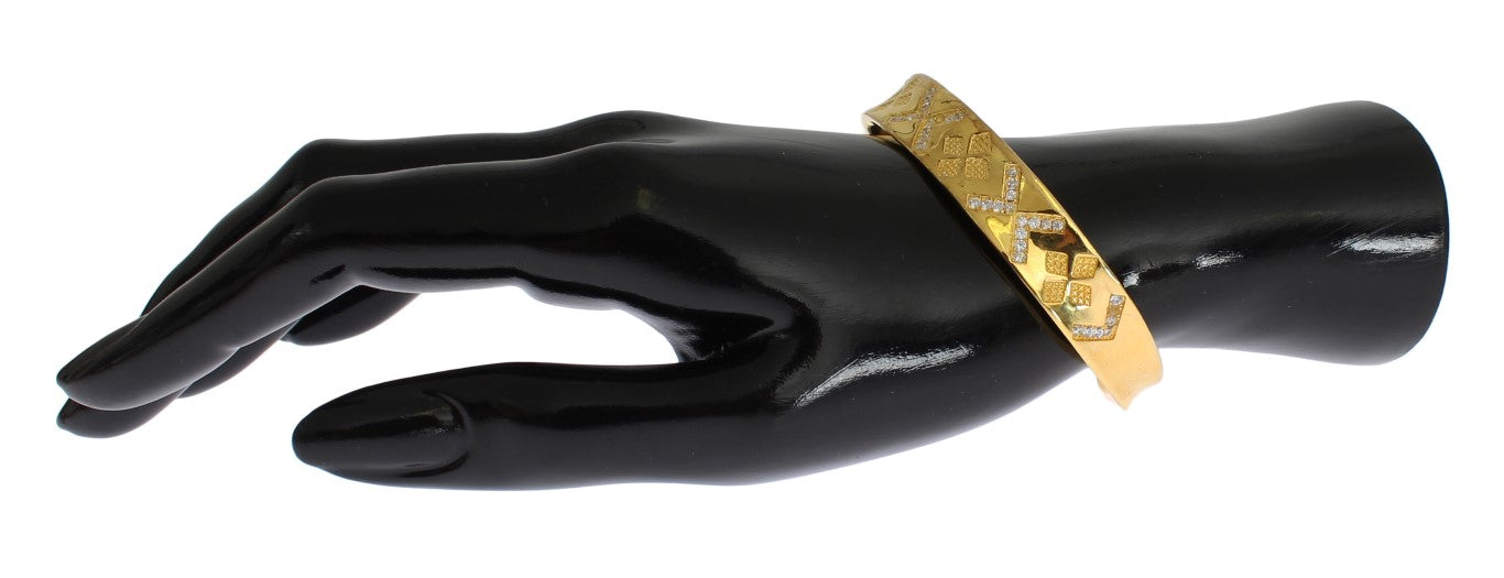 Nialaya Elegantes vergoldetes Silberarmband mit Zirkonia
