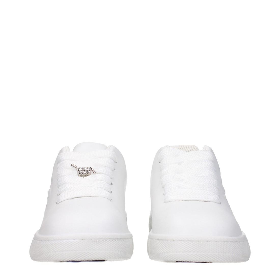 Burberry White Leather Low Top Sneakers