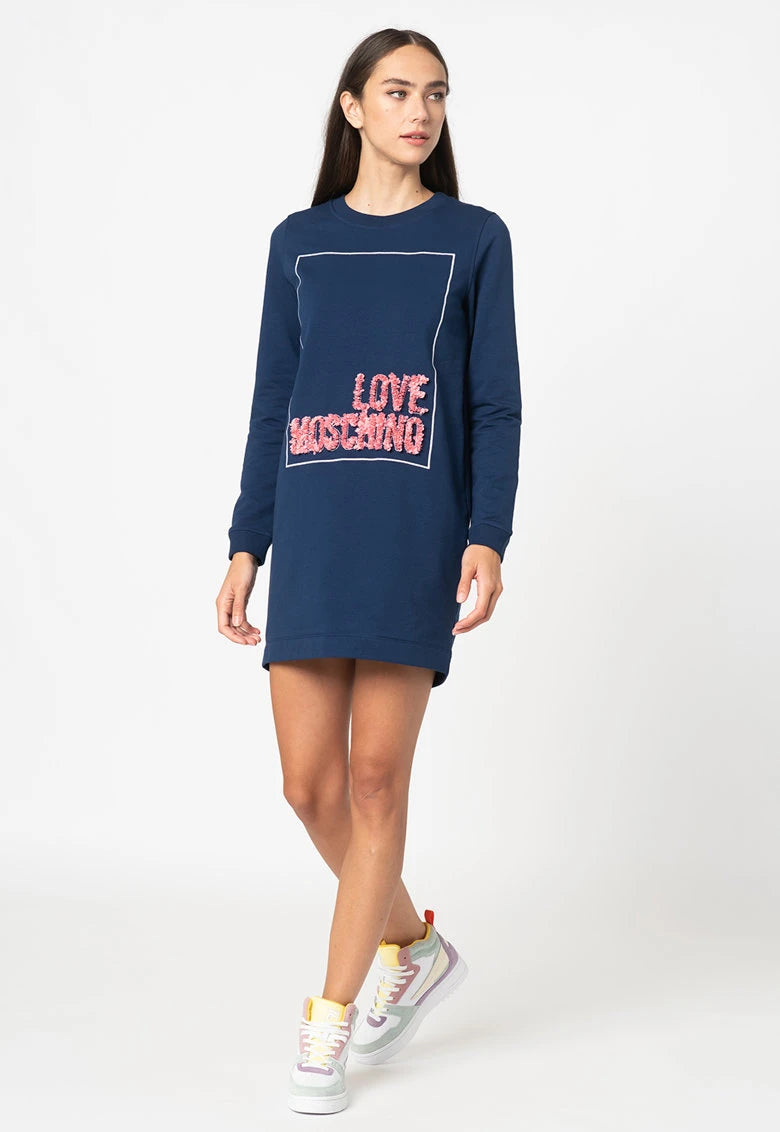 Love Moschino Dress Blue Woman