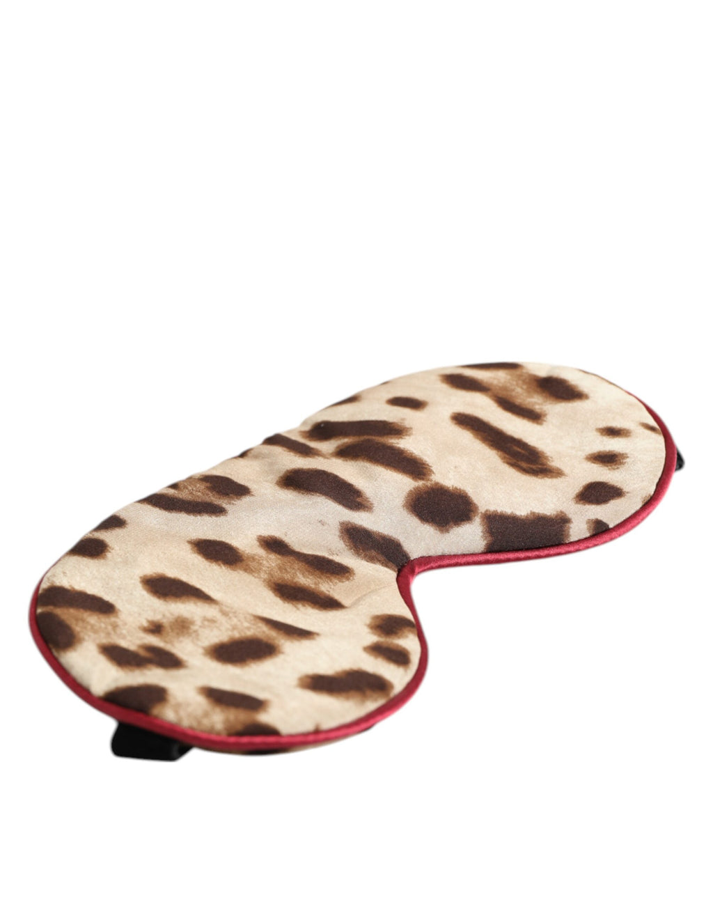 Dolce &amp; Gabbana Braune Schlafmaske aus Seide mit Leopardenmuster für Damen