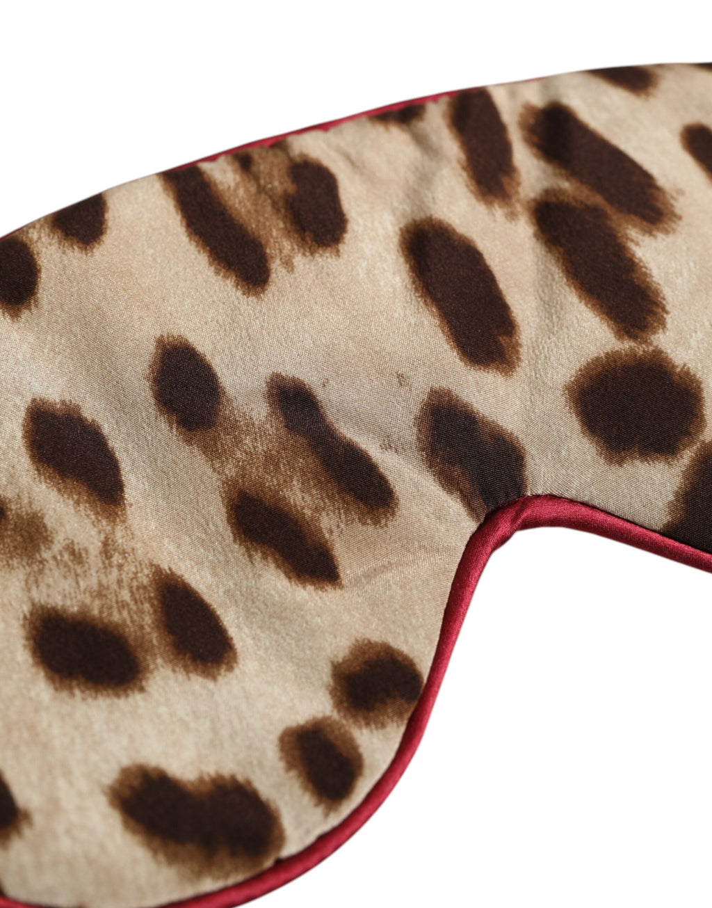 Dolce &amp; Gabbana Braune Schlafmaske aus Seide mit Leopardenmuster für Damen