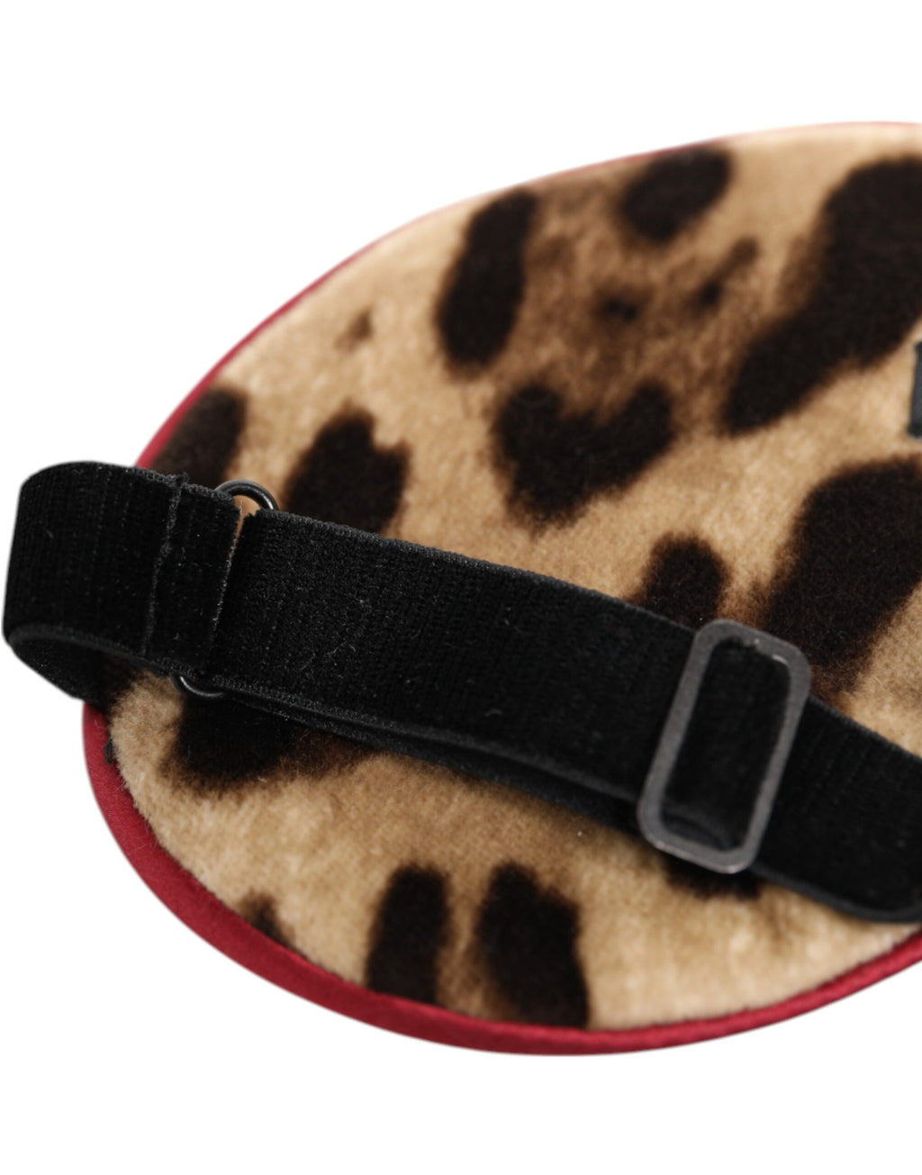 Dolce &amp; Gabbana Braune Schlafmaske aus Seide mit Leopardenmuster für Damen