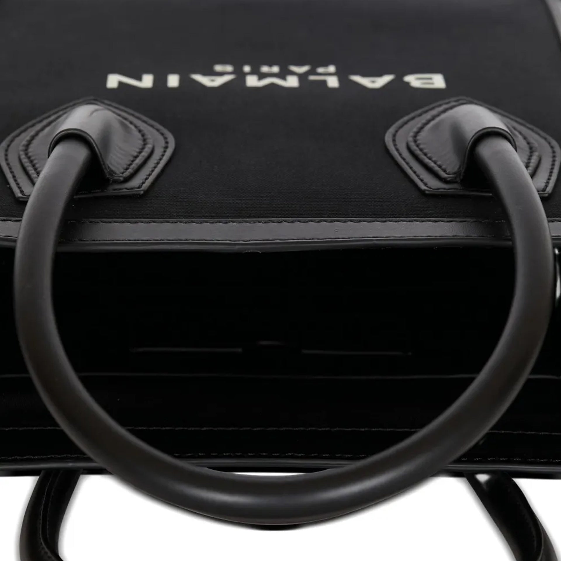 Balmain leather-trimmed Canvas Tote Bag