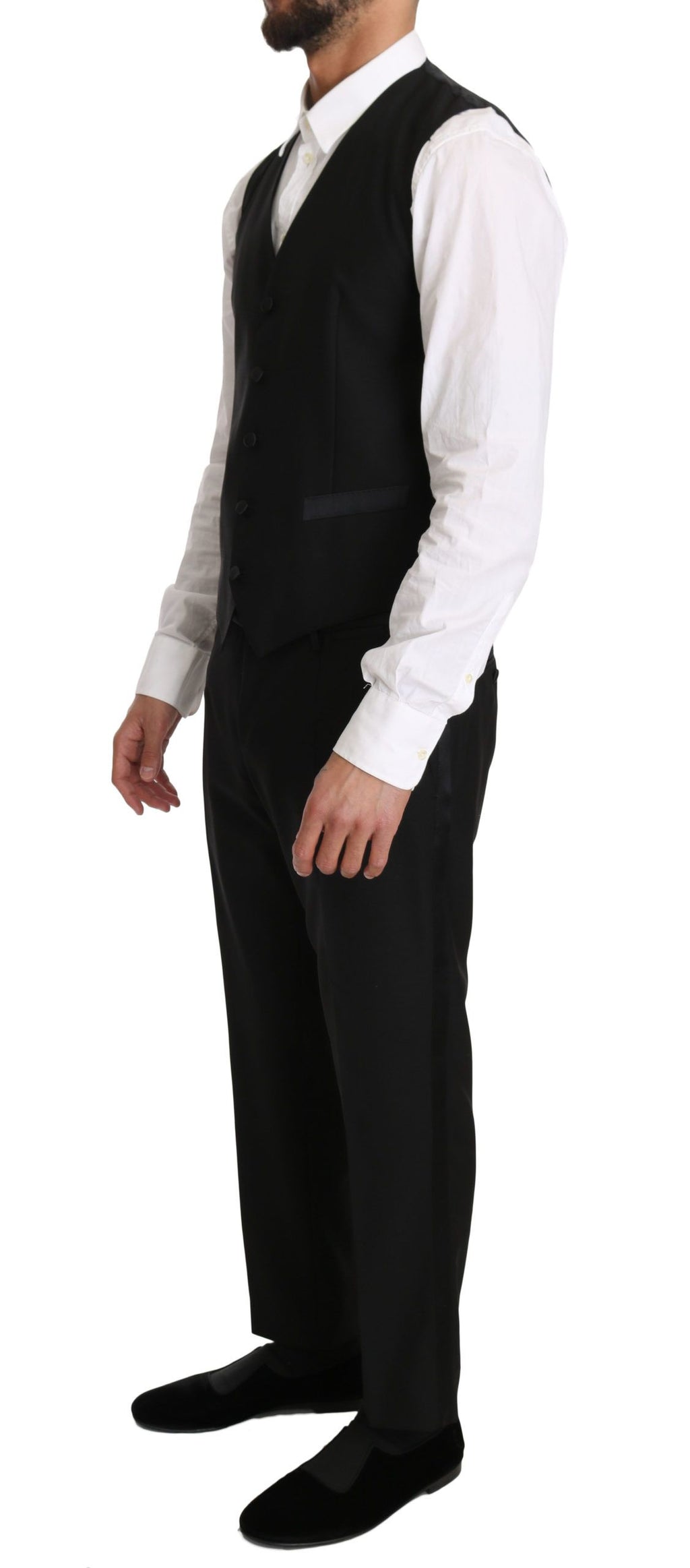 Dolce &amp; Gabbana – Elegante, schwarze Weste im Slim Fit