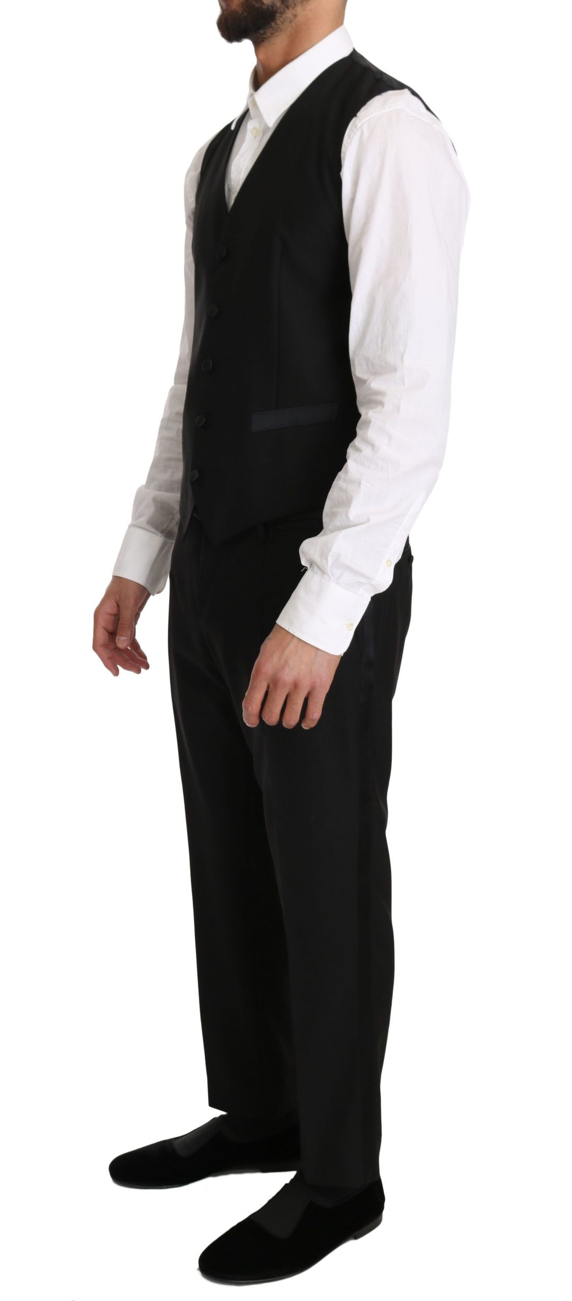 Dolce &amp; Gabbana – Elegante, schwarze Weste im Slim Fit