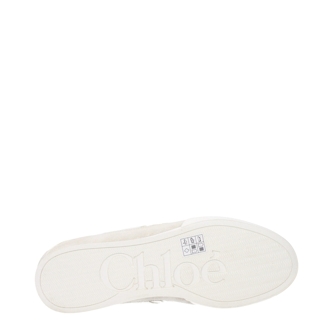 Chloé White Fabric Low Top Sneakers