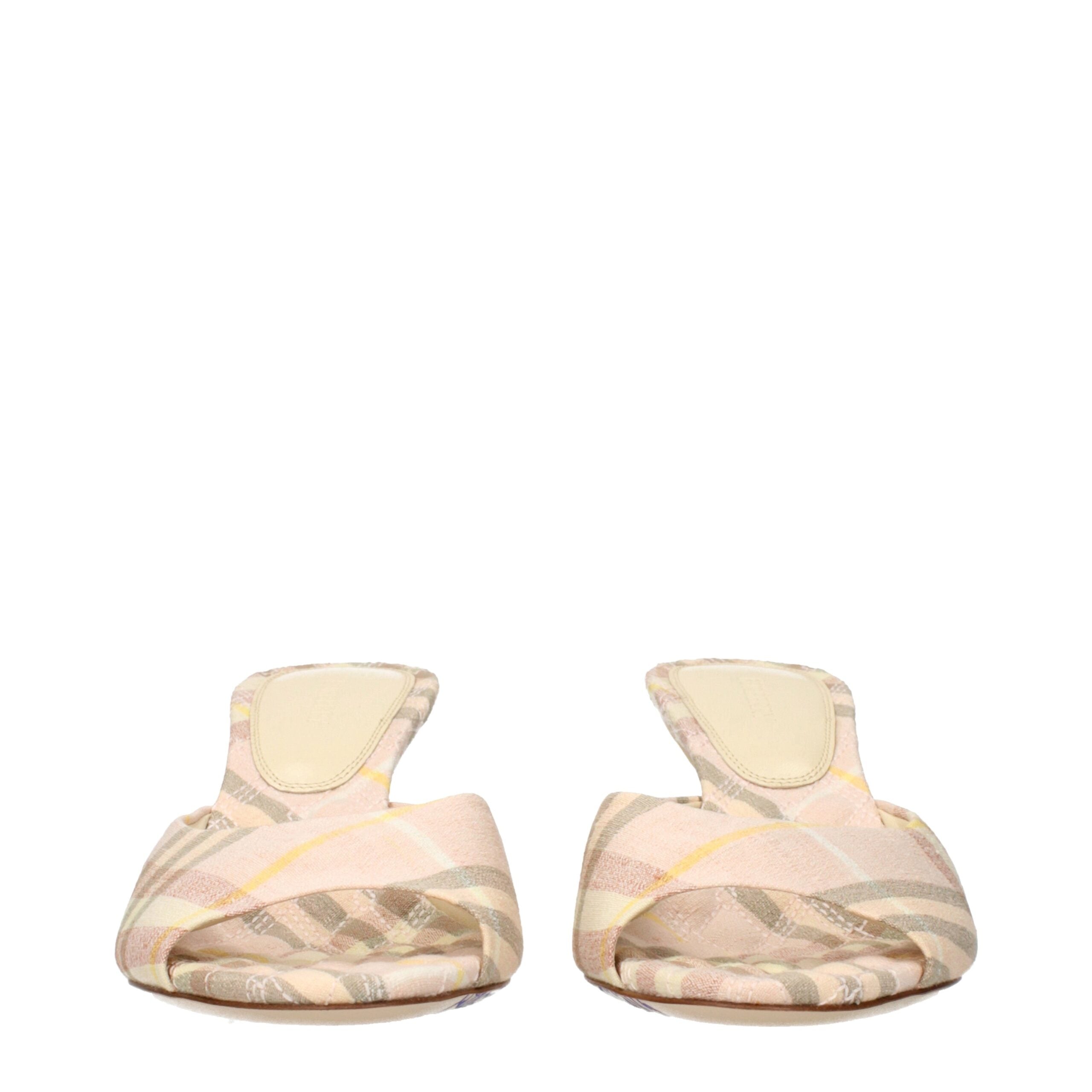 Burberry Pink Fabric Stiletto Heels Sandals