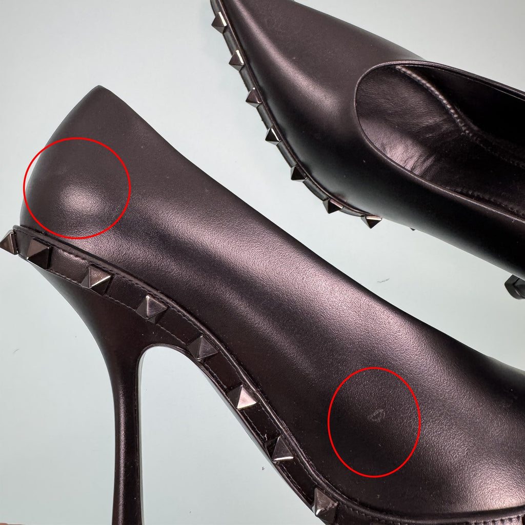 Valentino Garavani Rockstud Leather Pumps - WOMEN SHOES - VALENTINO GARAVANI - Tluxy New