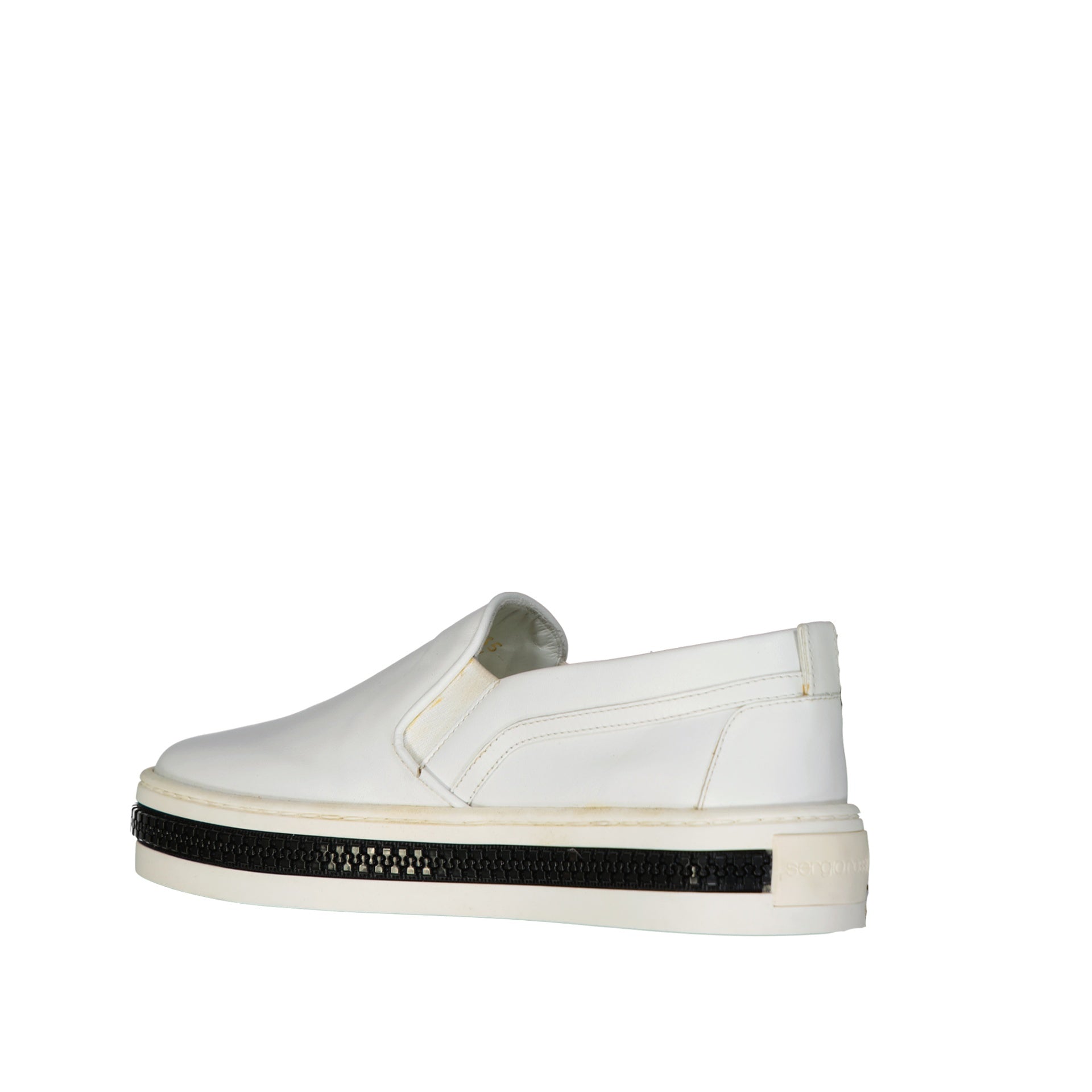 Sergio Rossi Leather Slip-Op Sneakers