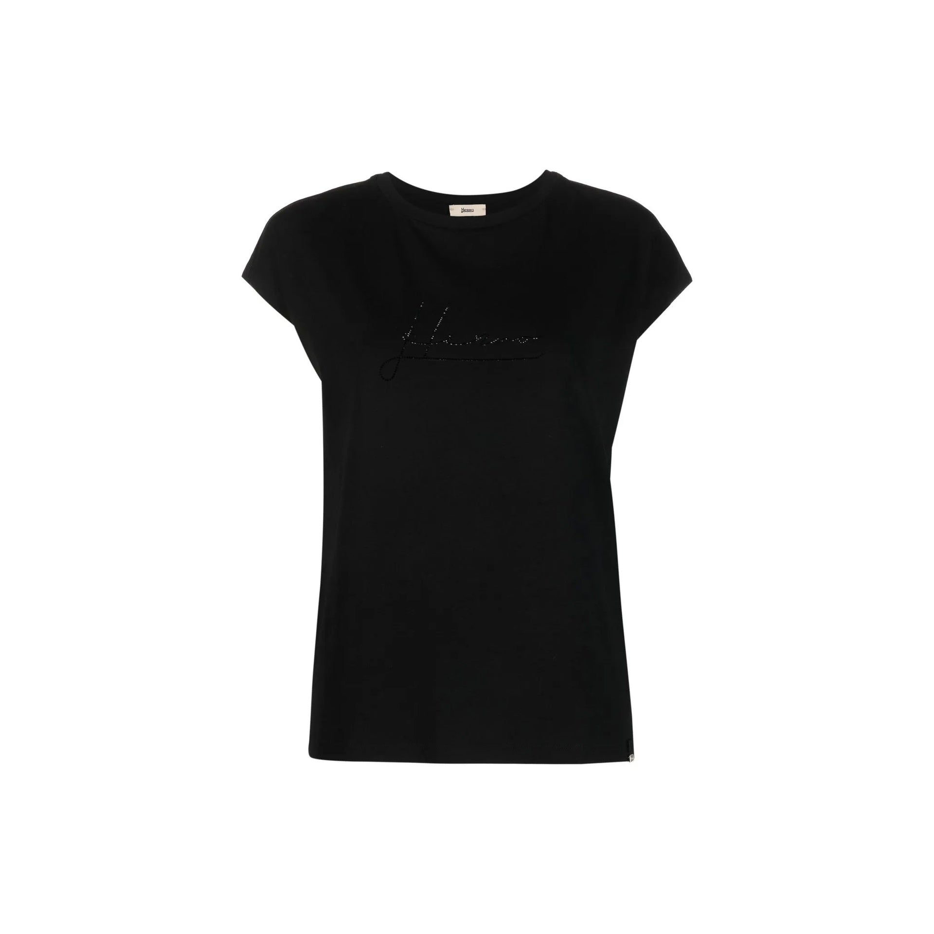 Herno Crystal-Embellished Logo T-shirt – Siebentaschen