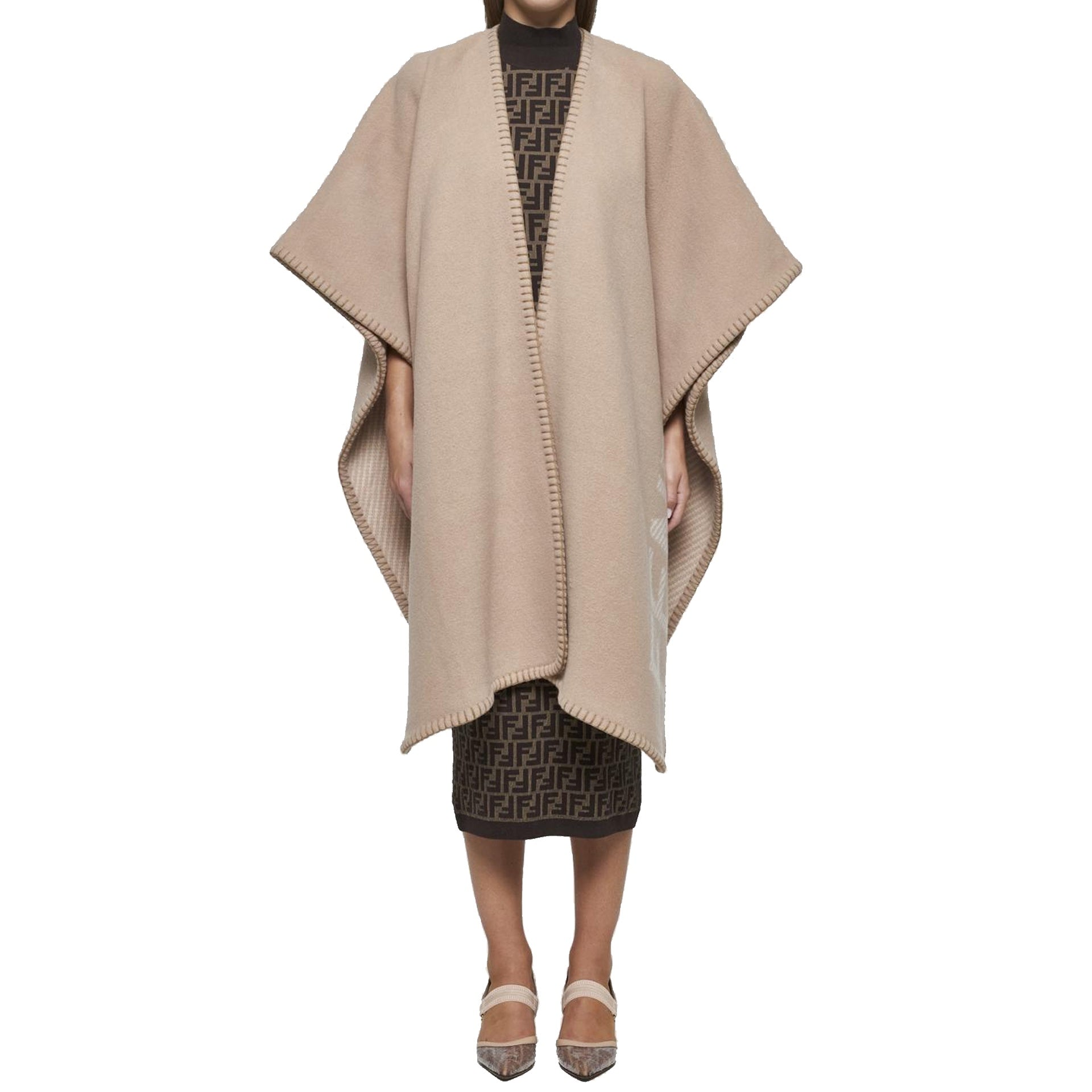 Fendi Wool And Cashmere Poncho