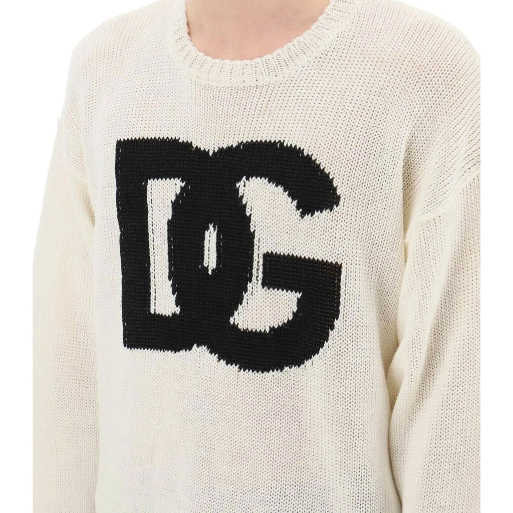 Dolce & Gabbana Linen Logo Sweater