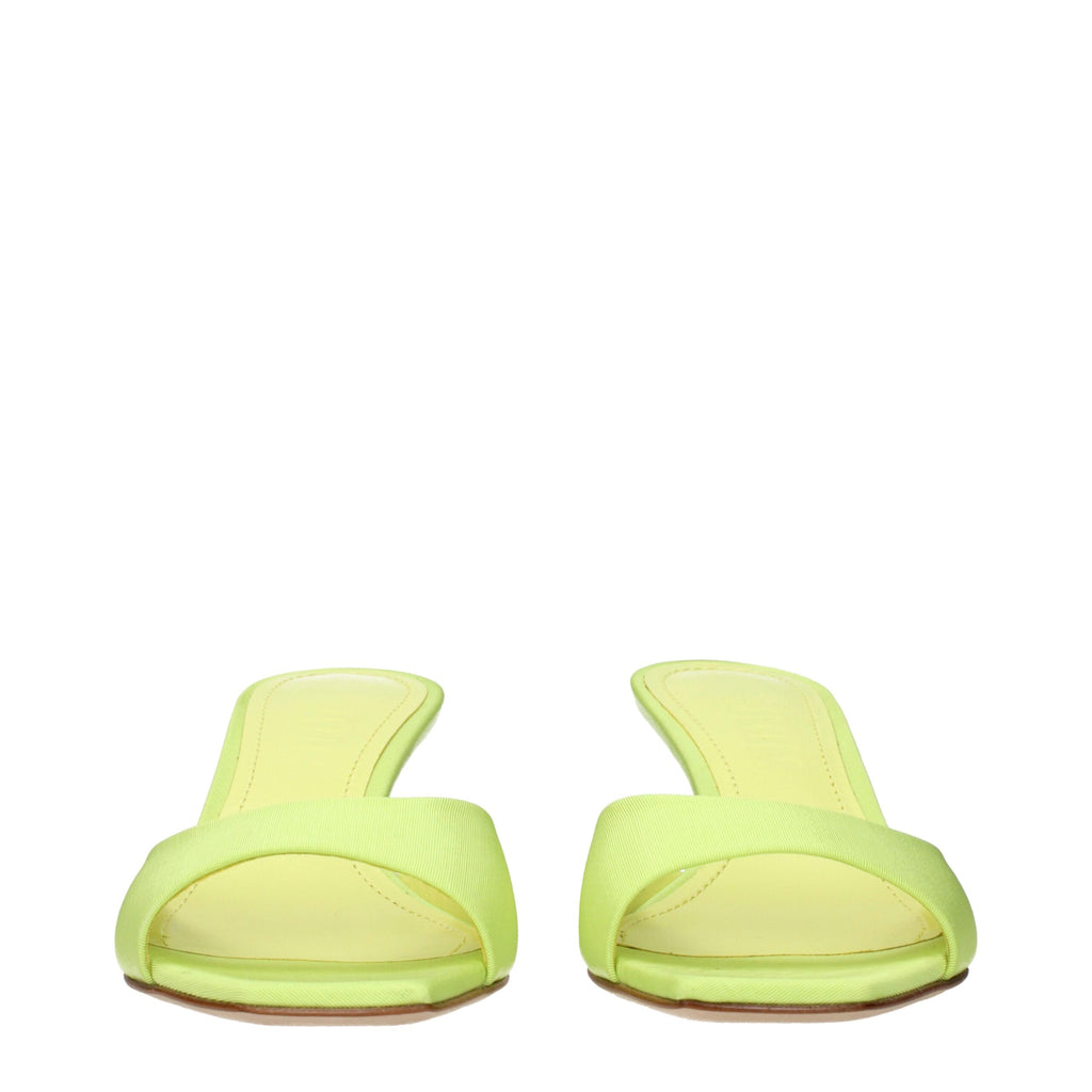 3Juin Green Fabric Stiletto Heels Sandals