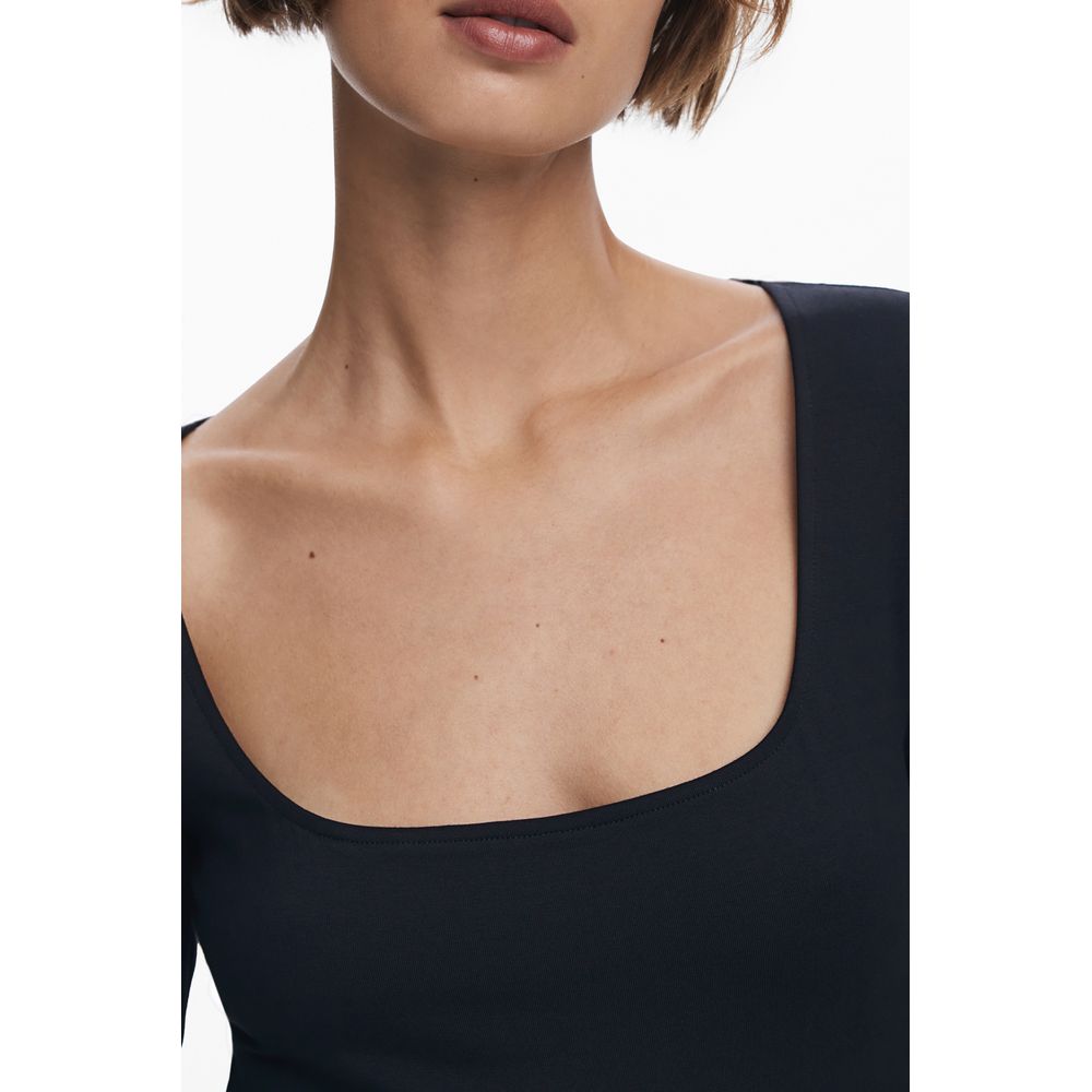 Desigual Schwarzes Baumwollkleid für Damen