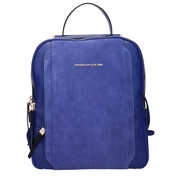 Piquadro Blue Leather Backpack