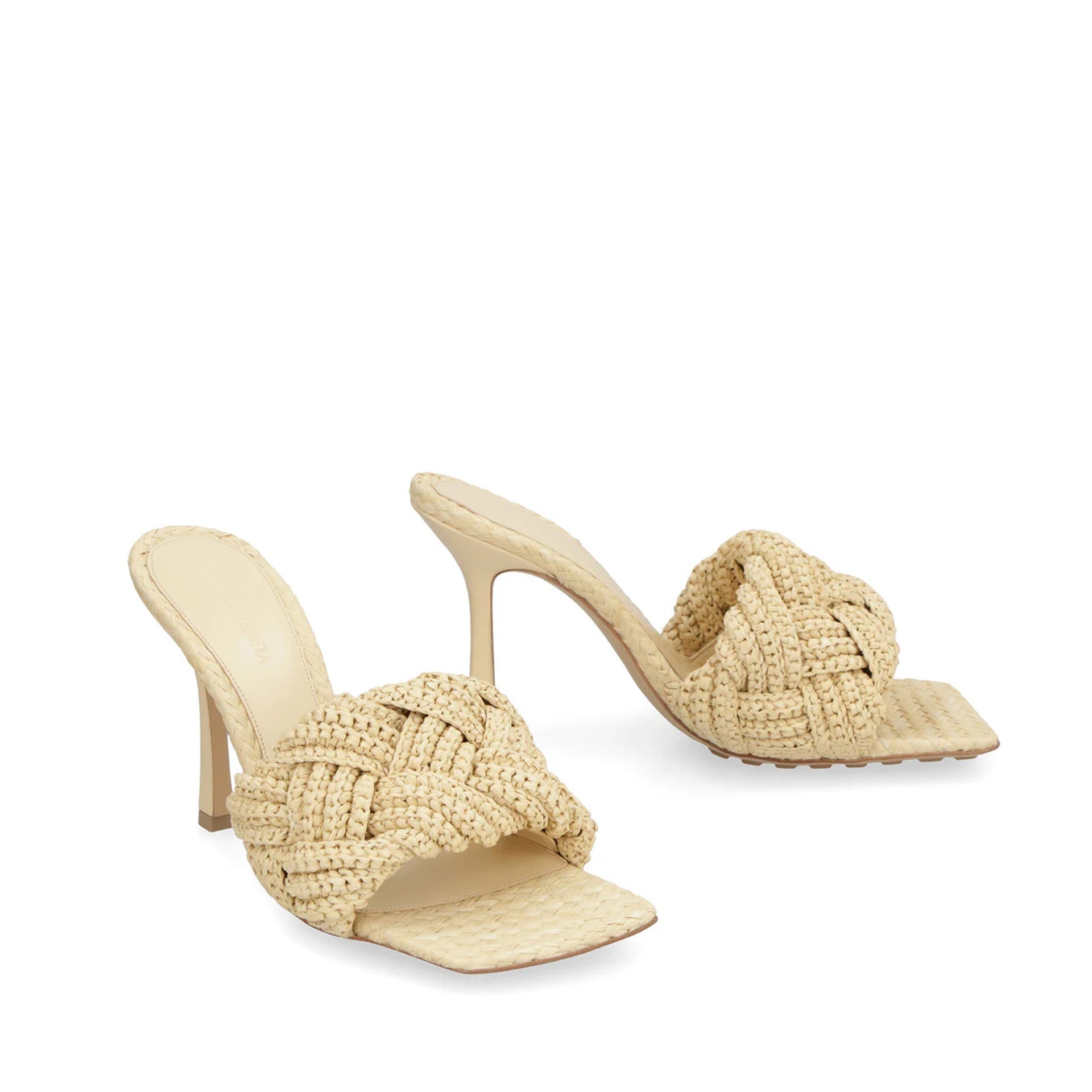 Bottega Veneta Lido Raffia Mules