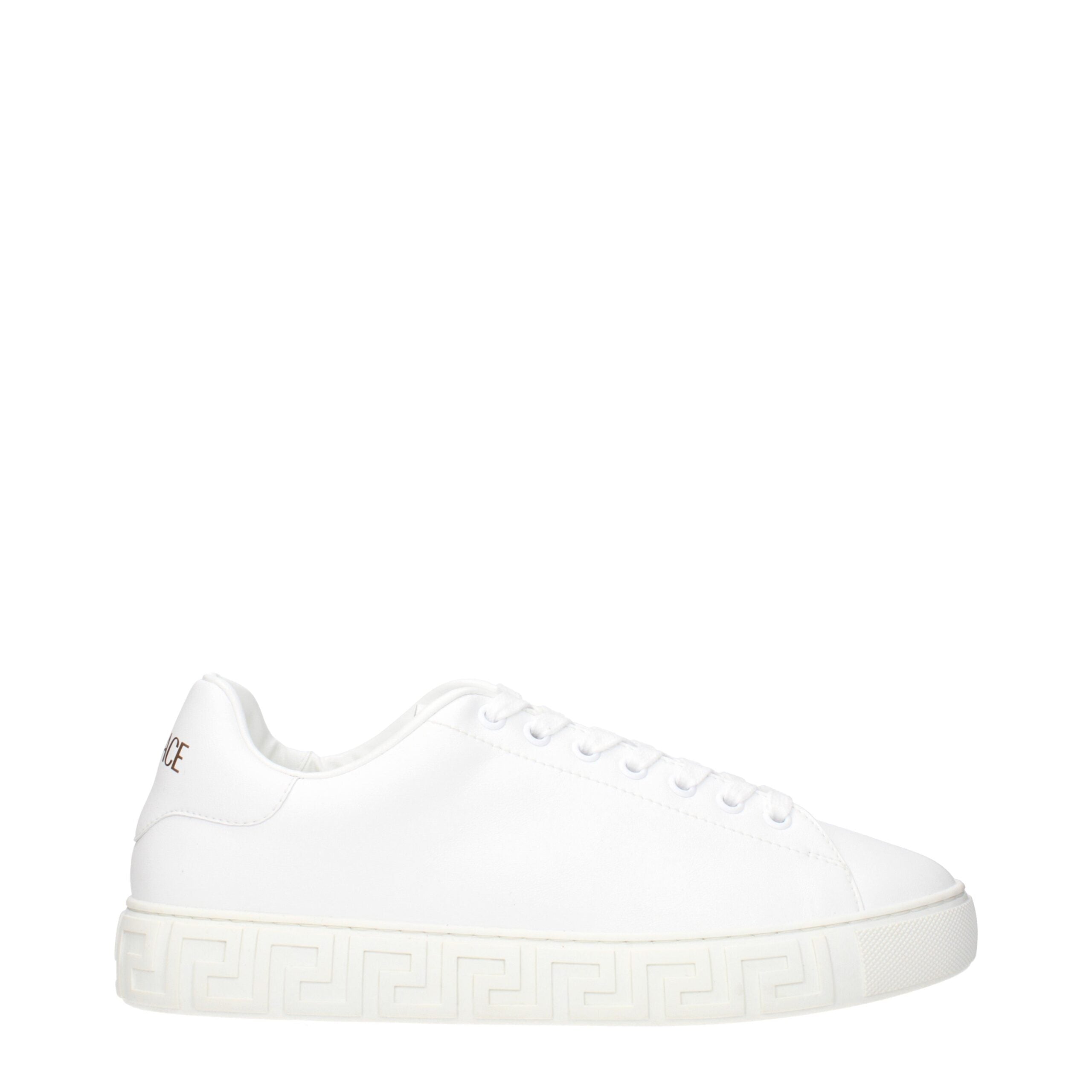 Versace White Leather Low Top Sneakers