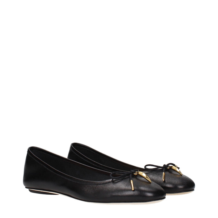 Chloé Black Leather Ballet Flats
