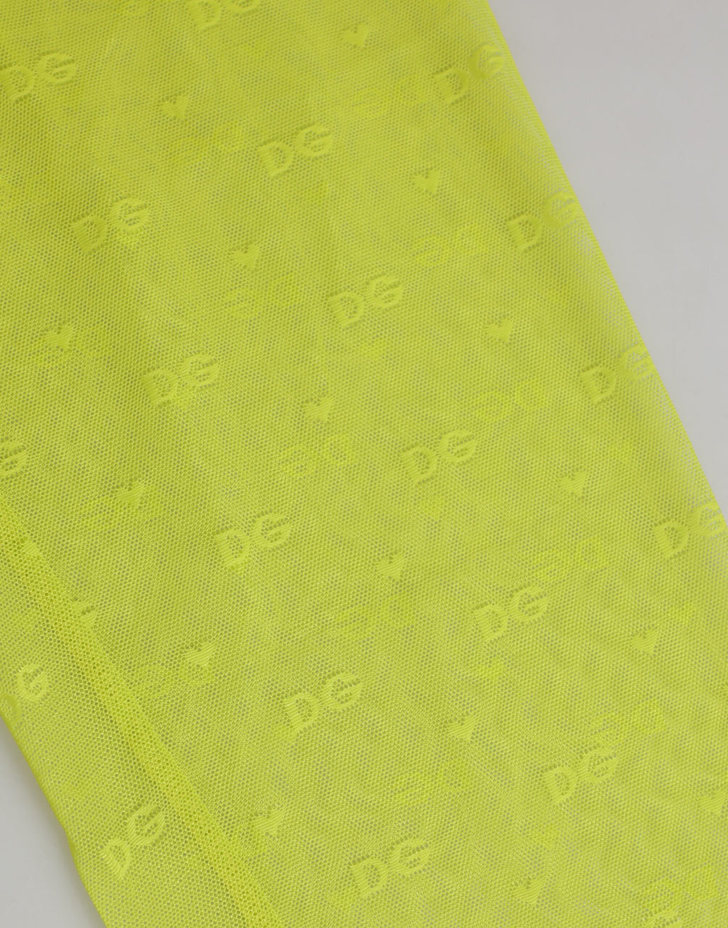 Dolce &amp; Gabbana Neongrüne Nylon-Leggings mit Logo und Spitze, Unterwäsche