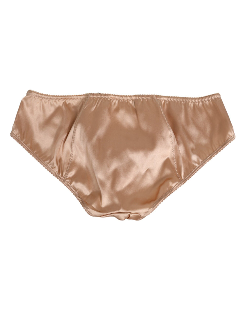 Dolce &amp; Gabbana – Slip aus Seidensatin mit Stretch und Schleife in Nude-Beige
