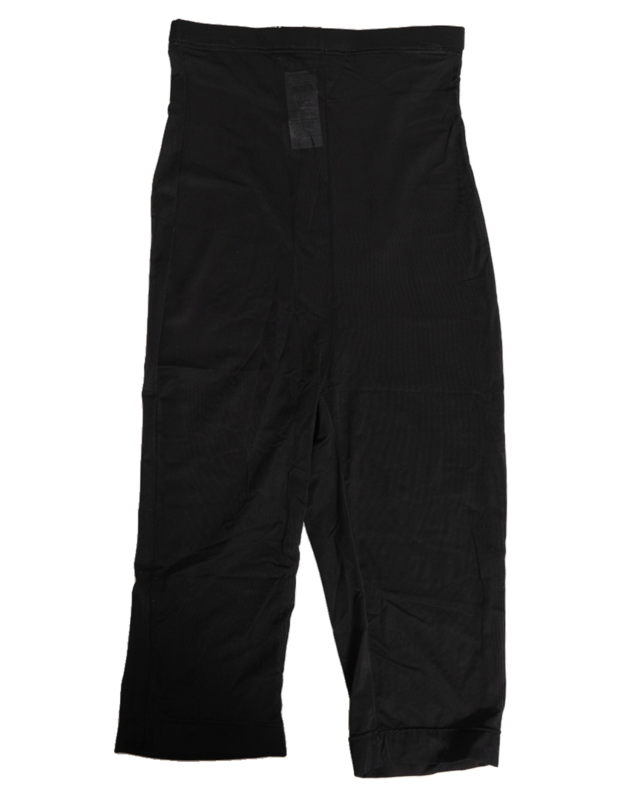 Dolce &amp; Gabbana – Schwarze, enge Midi-Hose mit hoher Taille