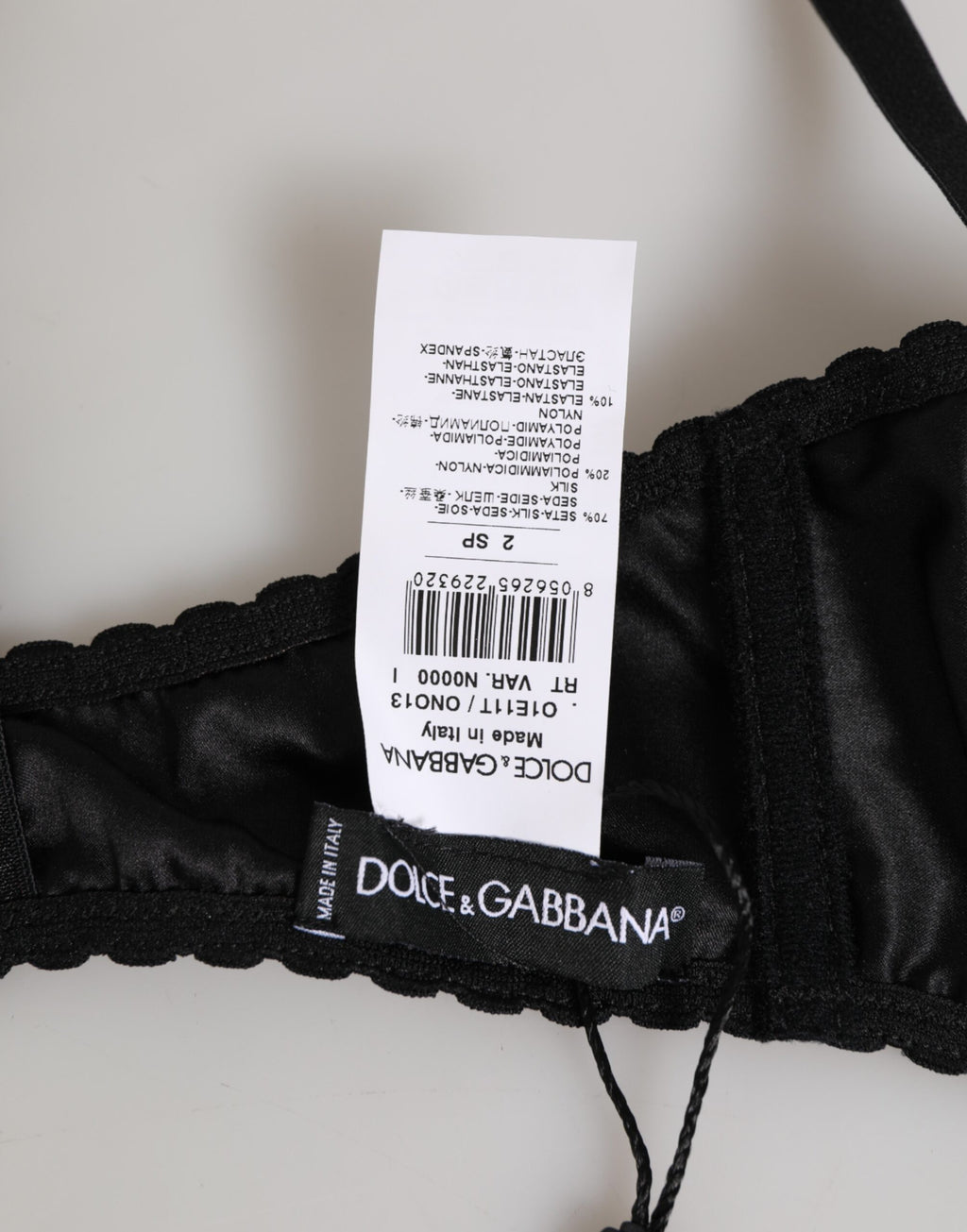 Dolce &amp; Gabbana – Balconette-BH aus schwarzer Seide mit Bügeln