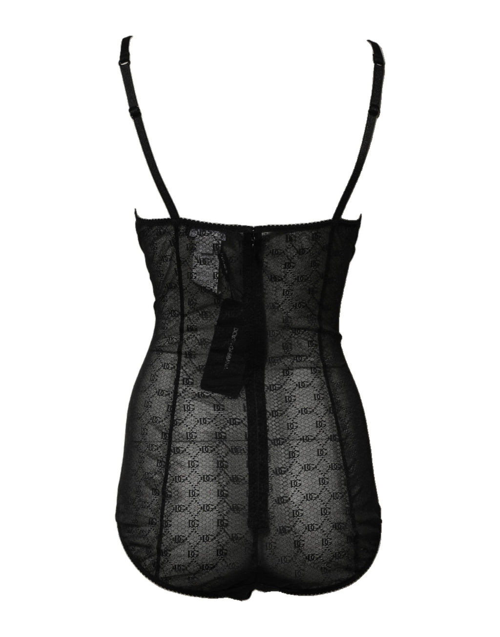 Dolce &amp; Gabbana Schwarzer Nylon-Stretch-Bodysuit, Dessous-Unterwäsche