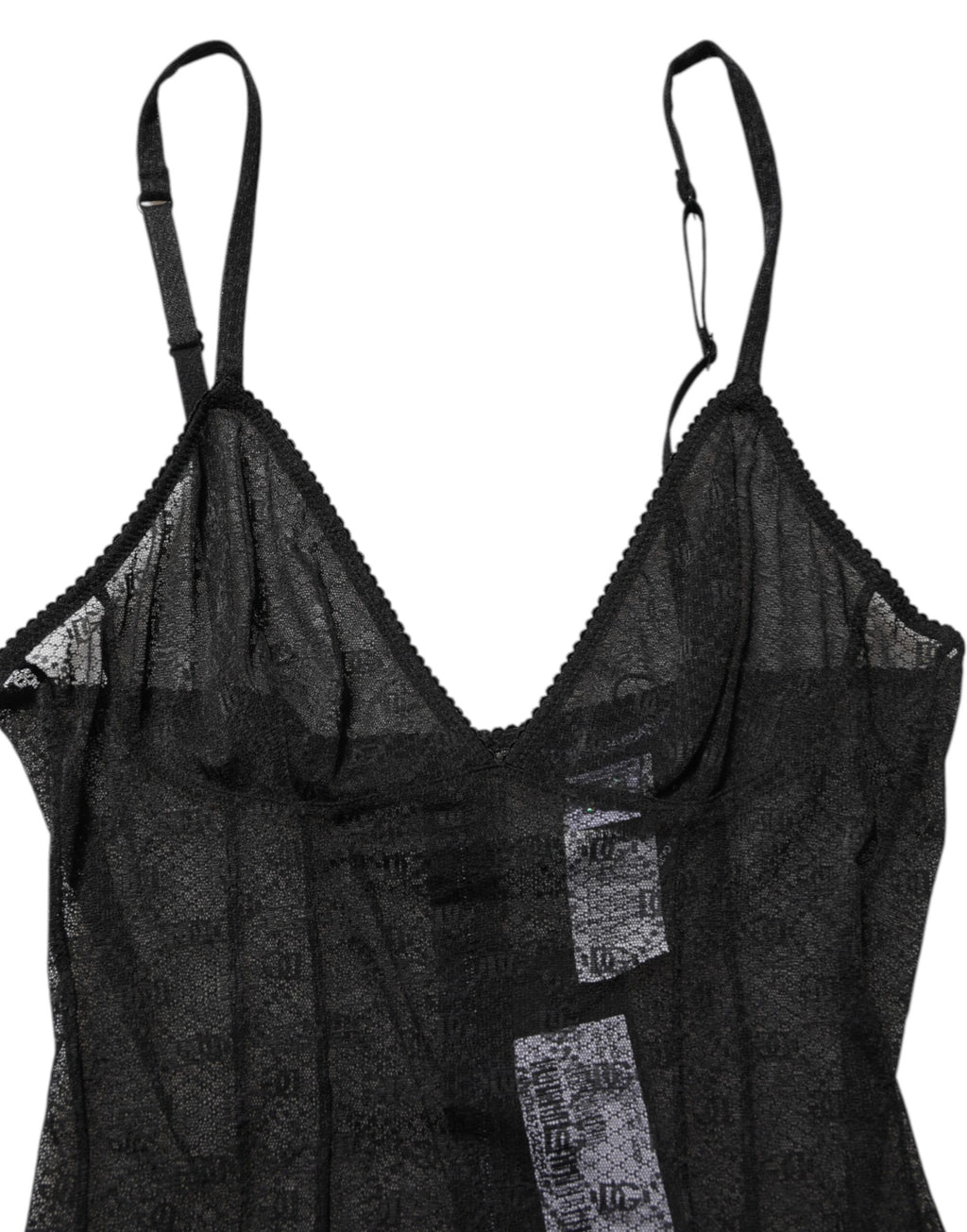 Dolce &amp; Gabbana Schwarzer Nylon-Stretch-Bodysuit, Dessous-Unterwäsche