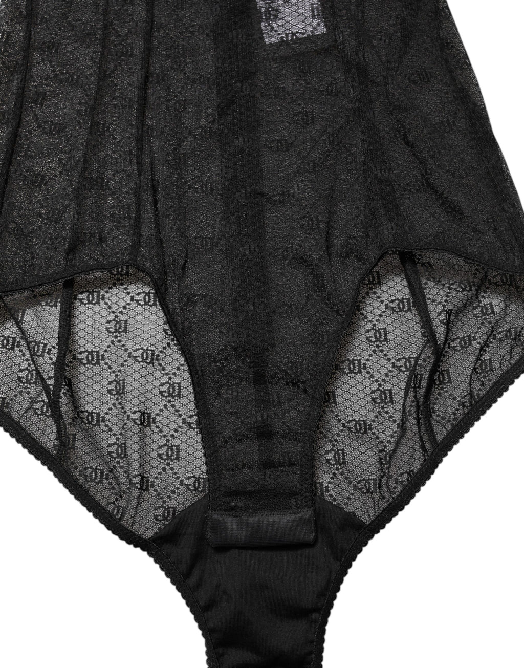 Dolce &amp; Gabbana Schwarzer Nylon-Stretch-Bodysuit, Dessous-Unterwäsche