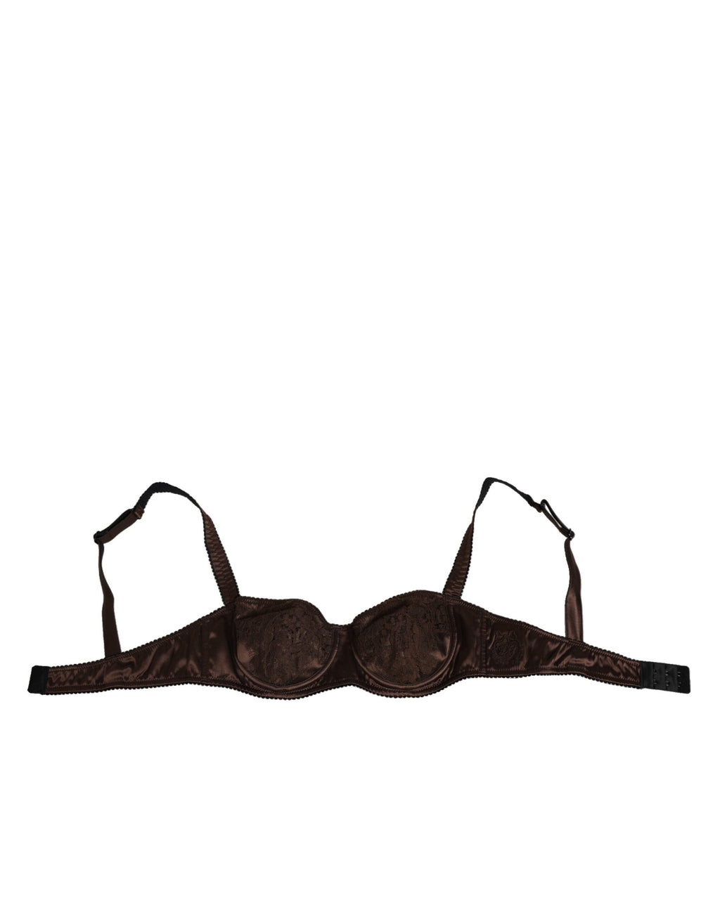 Dolce &amp; Gabbana – Balconette-BH aus brauner Seide mit Bügeln