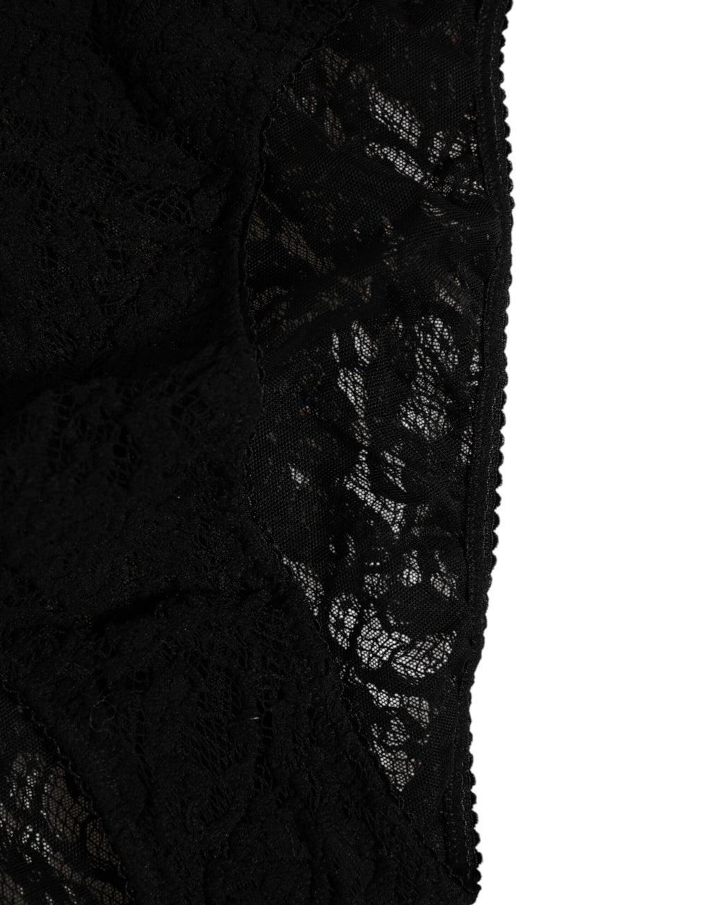 Dolce &amp; Gabbana – Schwarze Slip-Unterhose aus Spitze mit Logobund