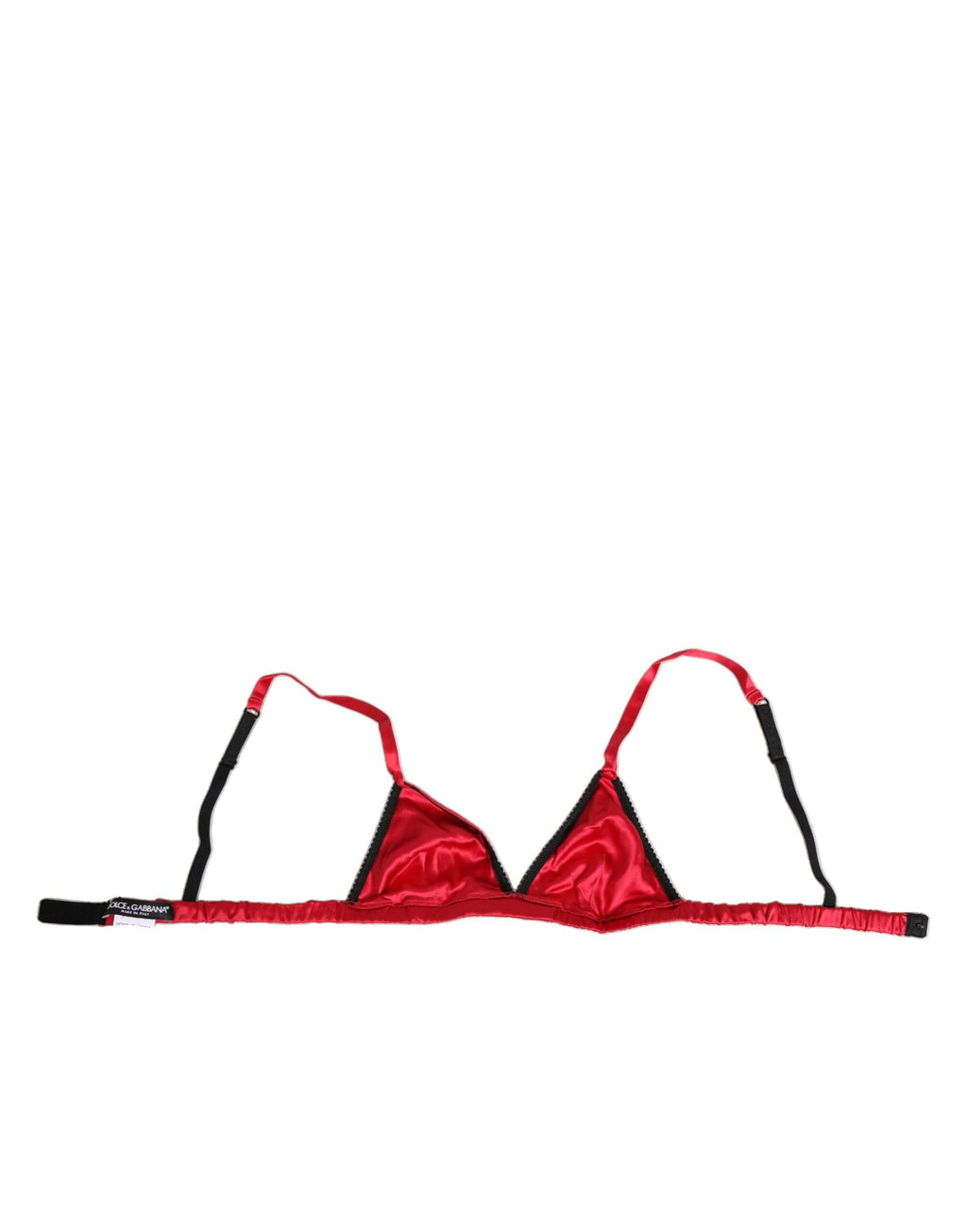 Dolce &amp; Gabbana – Triangel-Unterhose aus weichem Seidensatin in Rot