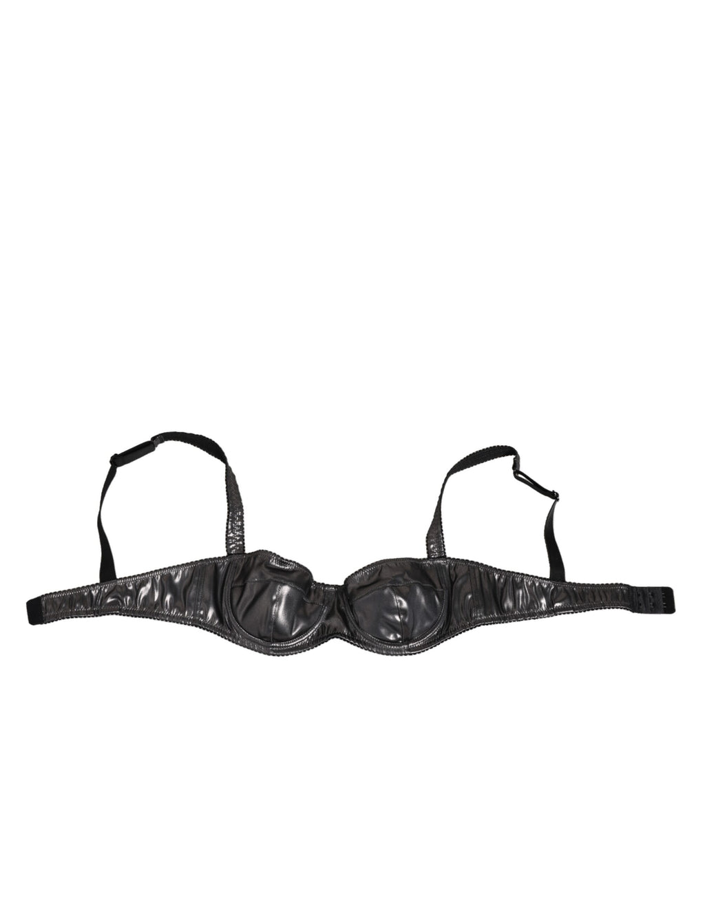 Dolce &amp; Gabbana – Balconette-BH aus schwarzem Acetat-Stretch