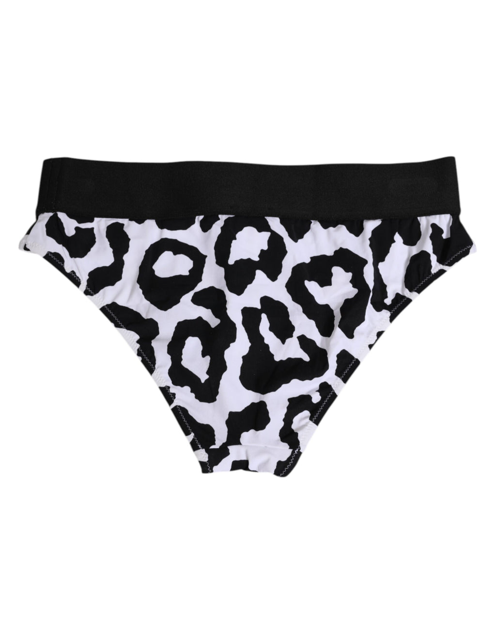 Dolce &amp; Gabbana – Weiße Nylon-Höschen mit Leopardenmuster und hoher Taille