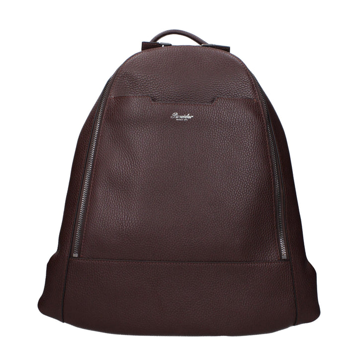 Pineider Brown Leather Backpack