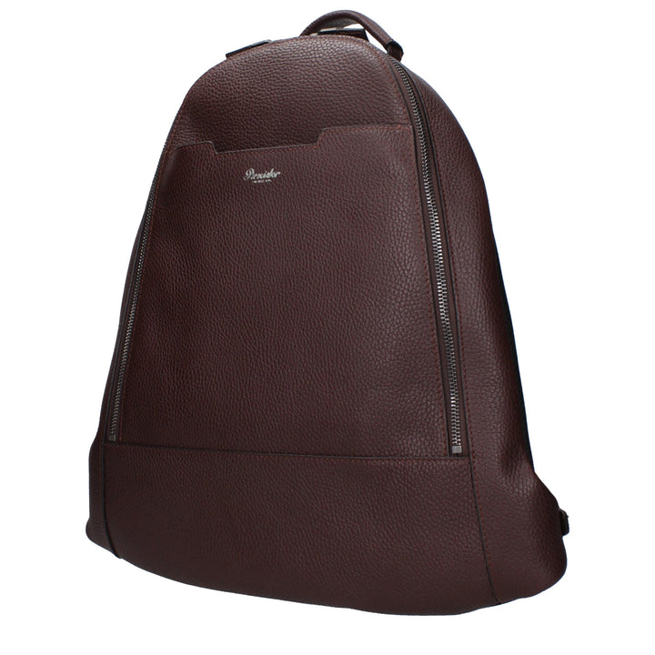 Pineider Brown Leather Backpack