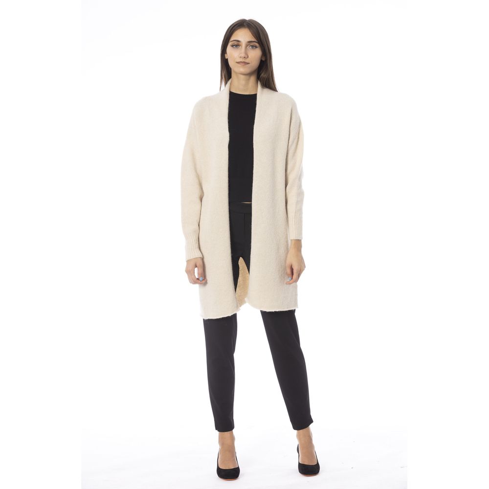 Alpha Studio White Alpaca Women Cardigan