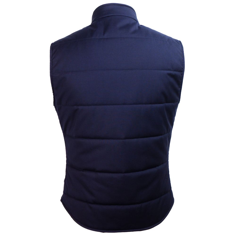 Made in Italy Blaue Wollweste für Herren