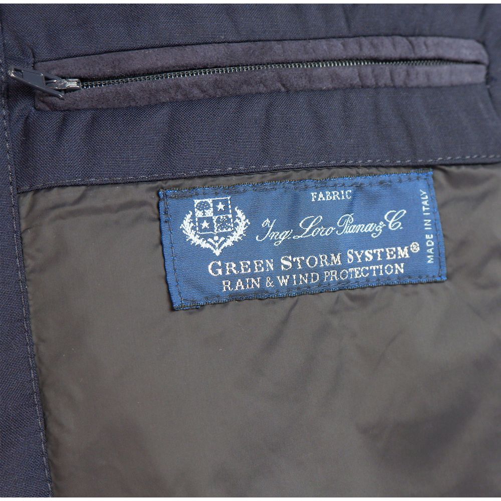 Made in Italy Blaue Wollweste für Herren
