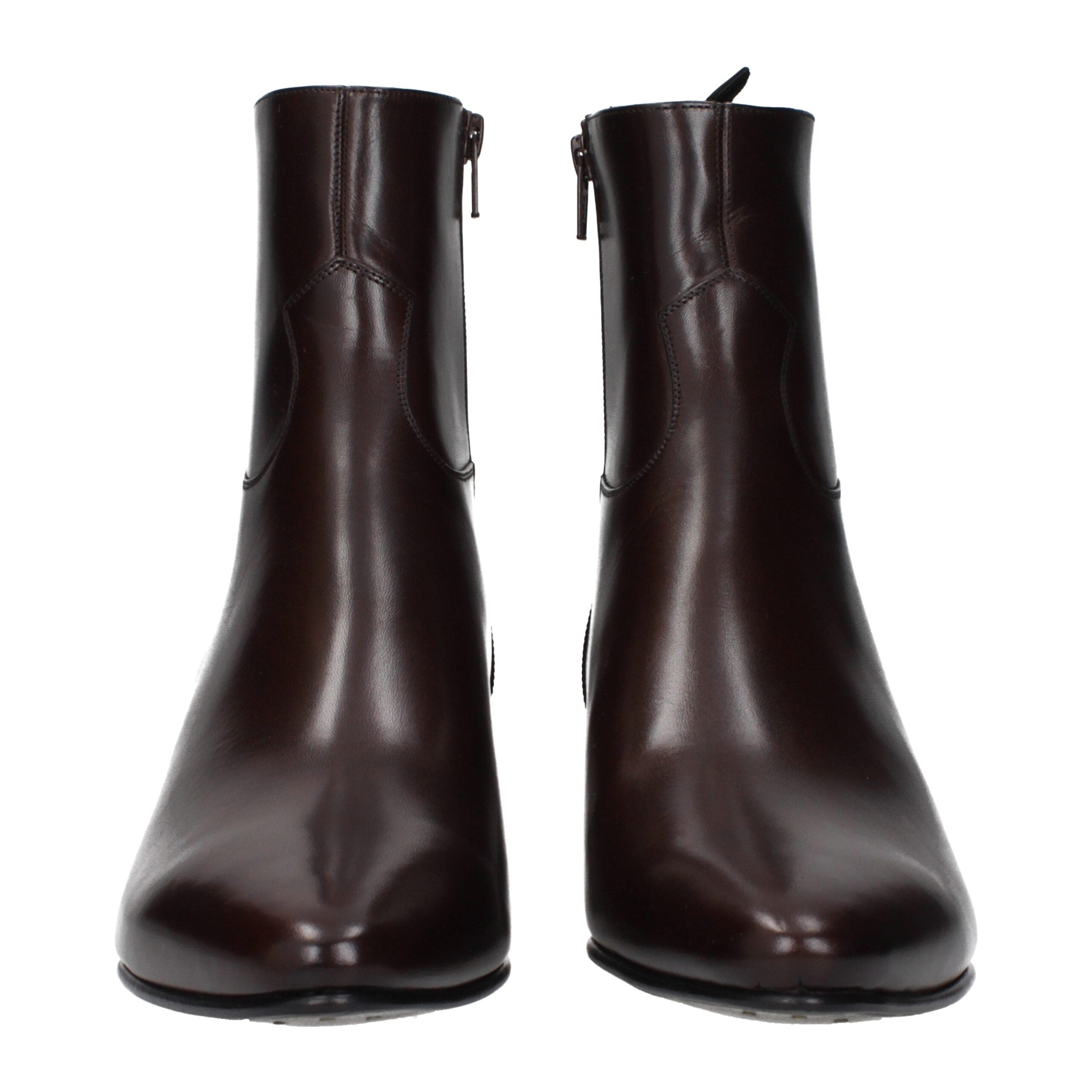 Celine Red Leather Ankle Boots