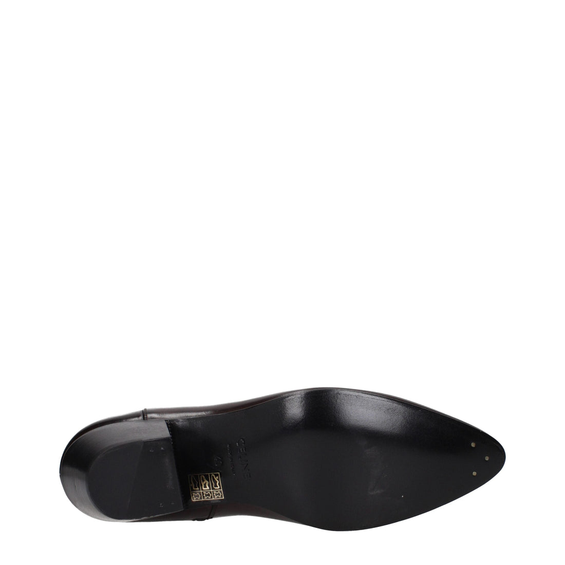 Celine Red Leather Ankle Boots