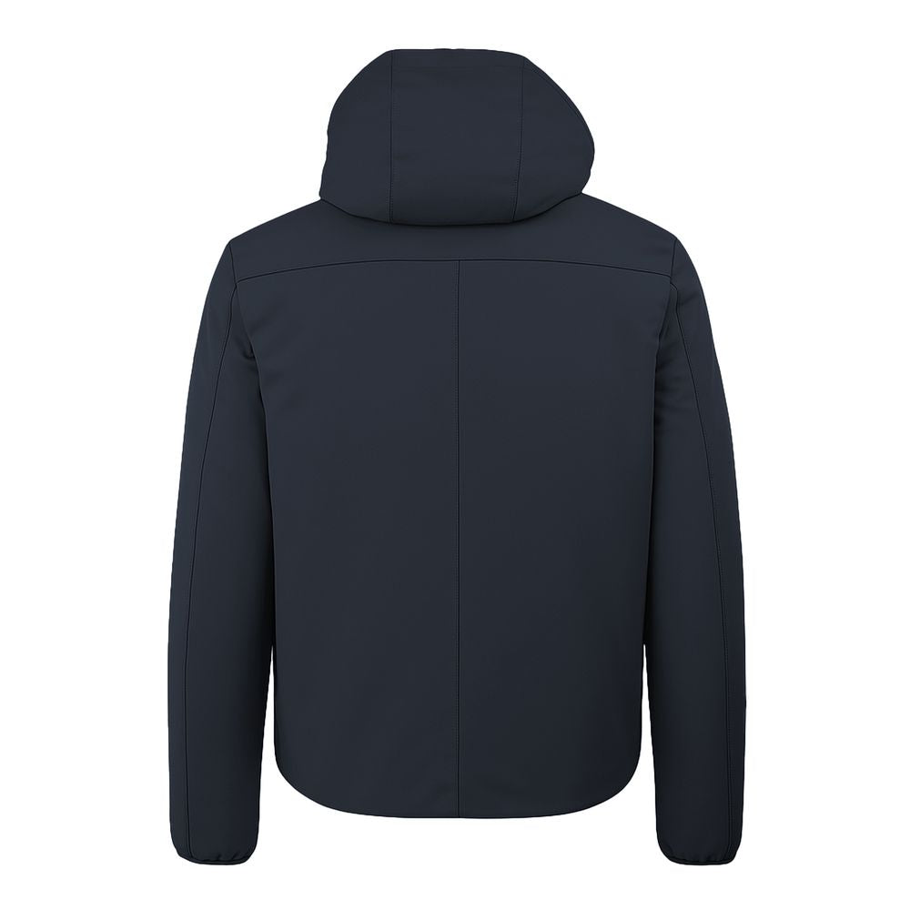 Yes Zee Blue Nylon Jackets & Coat