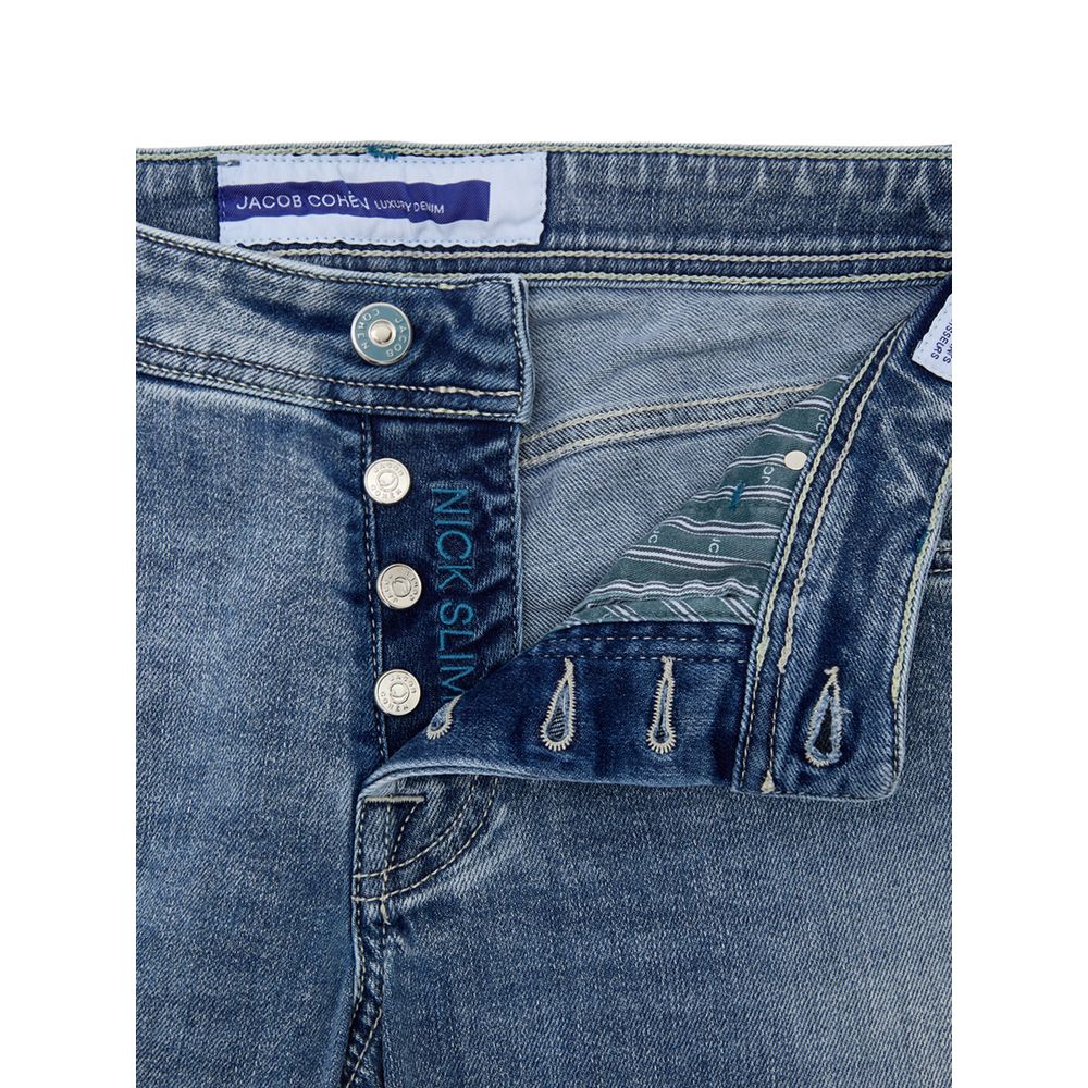 Jacob Cohen Blue Cotton Skinny Jean
