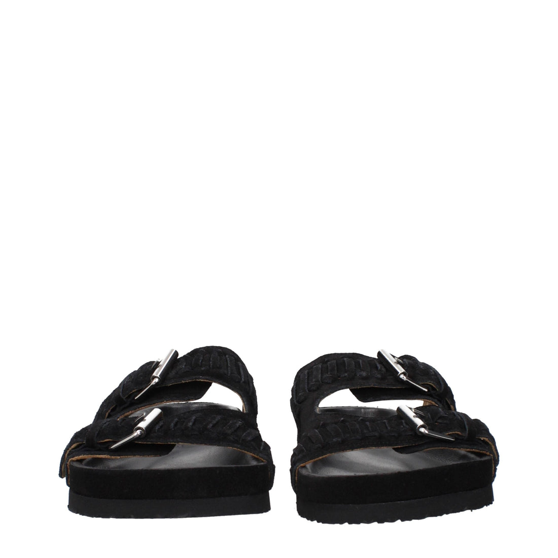 Isabel Marant Black Leather Slippers