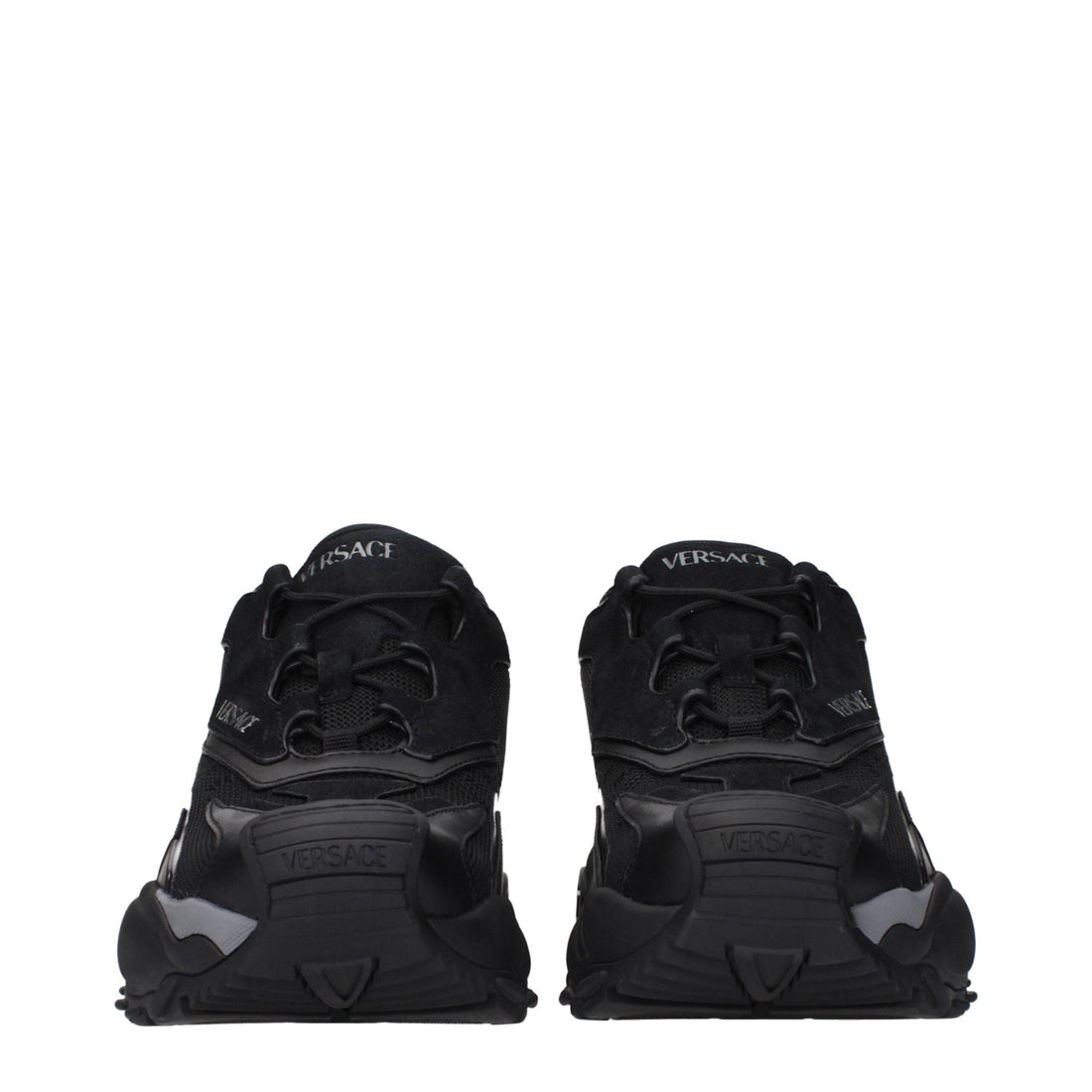 Versace Black Fabric Athletic Sneakers