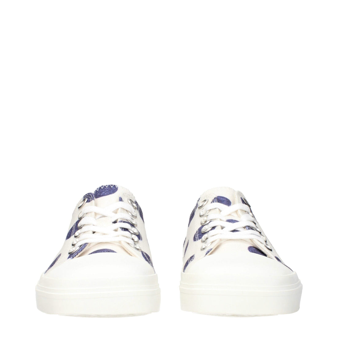 Moschino White Fabric Low Top Sneakers