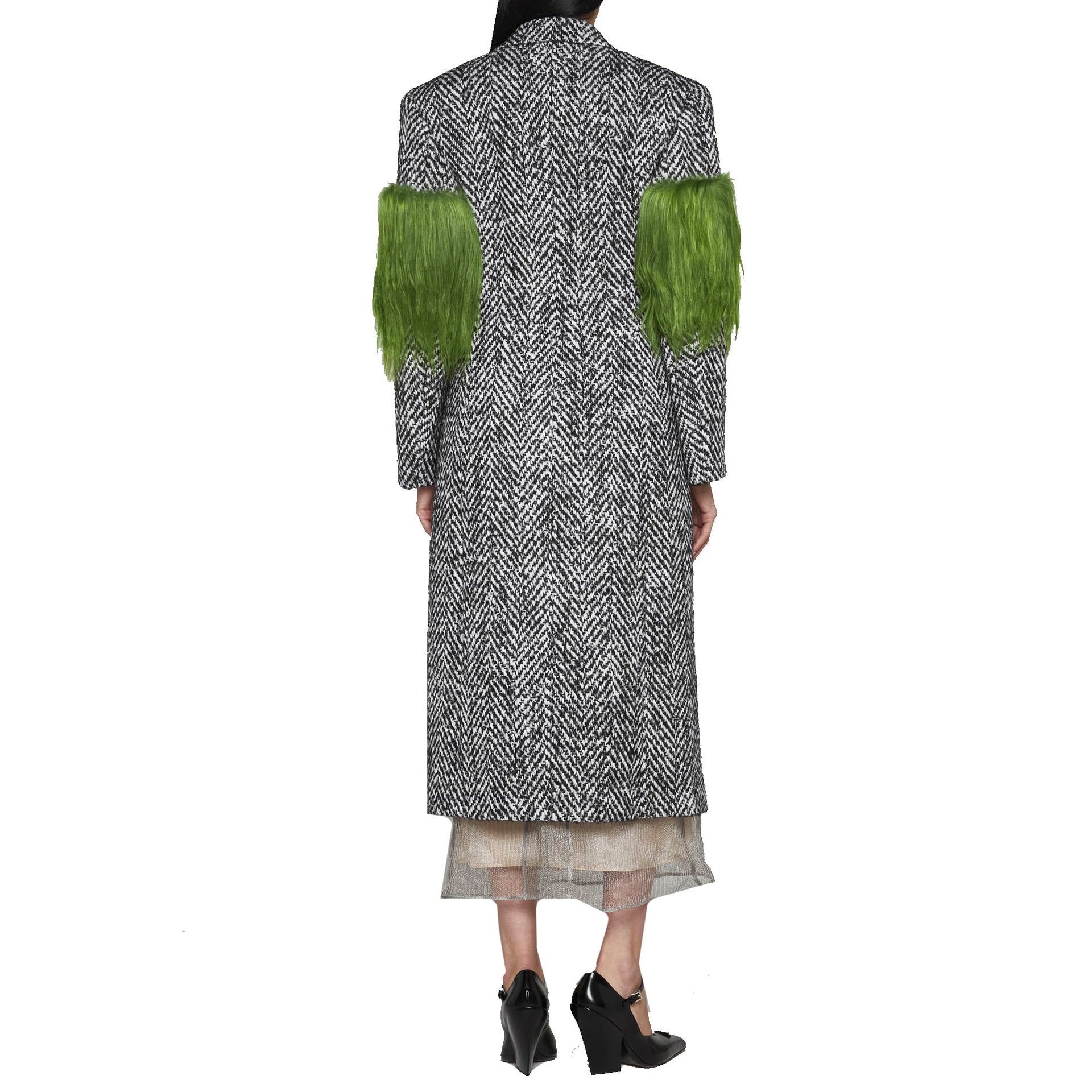 Prada Herringbone Wool Coat