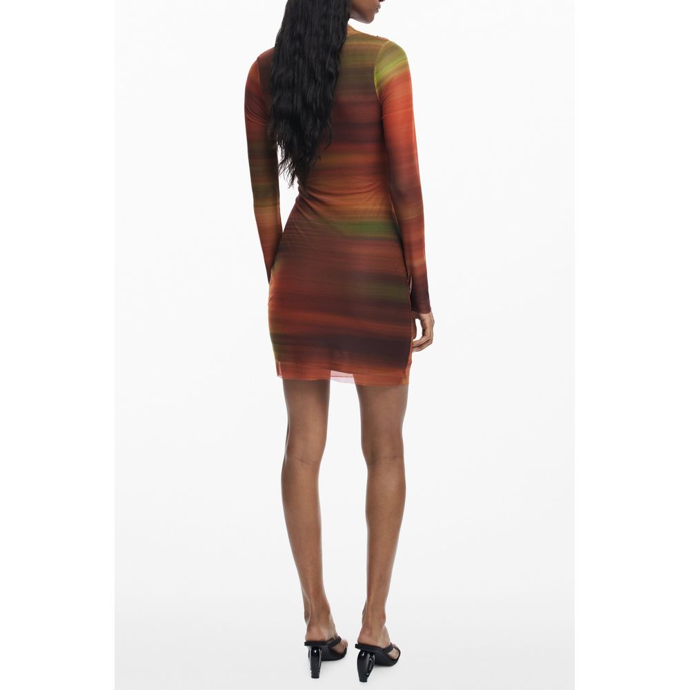 Desigual Orange Polyester Damenkleid