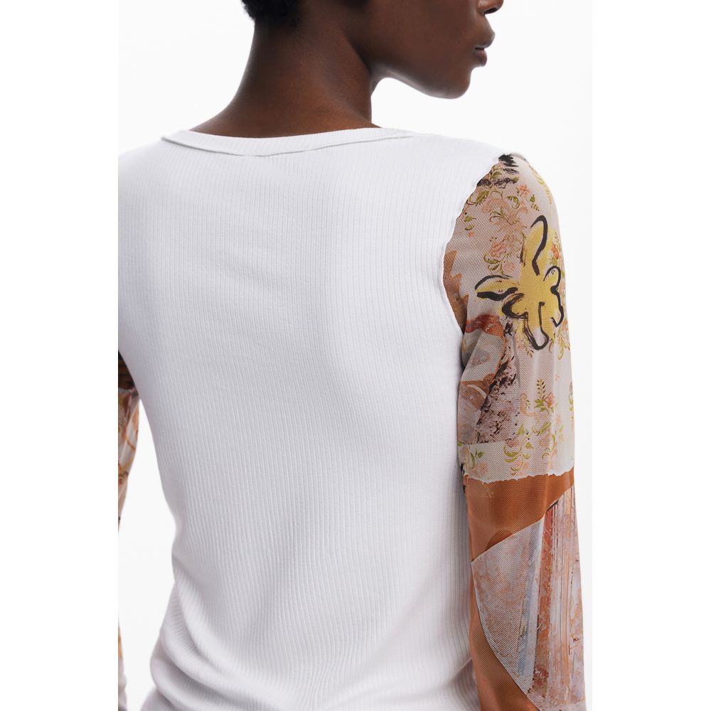 Desigual Weißer Polyester Damenpullover