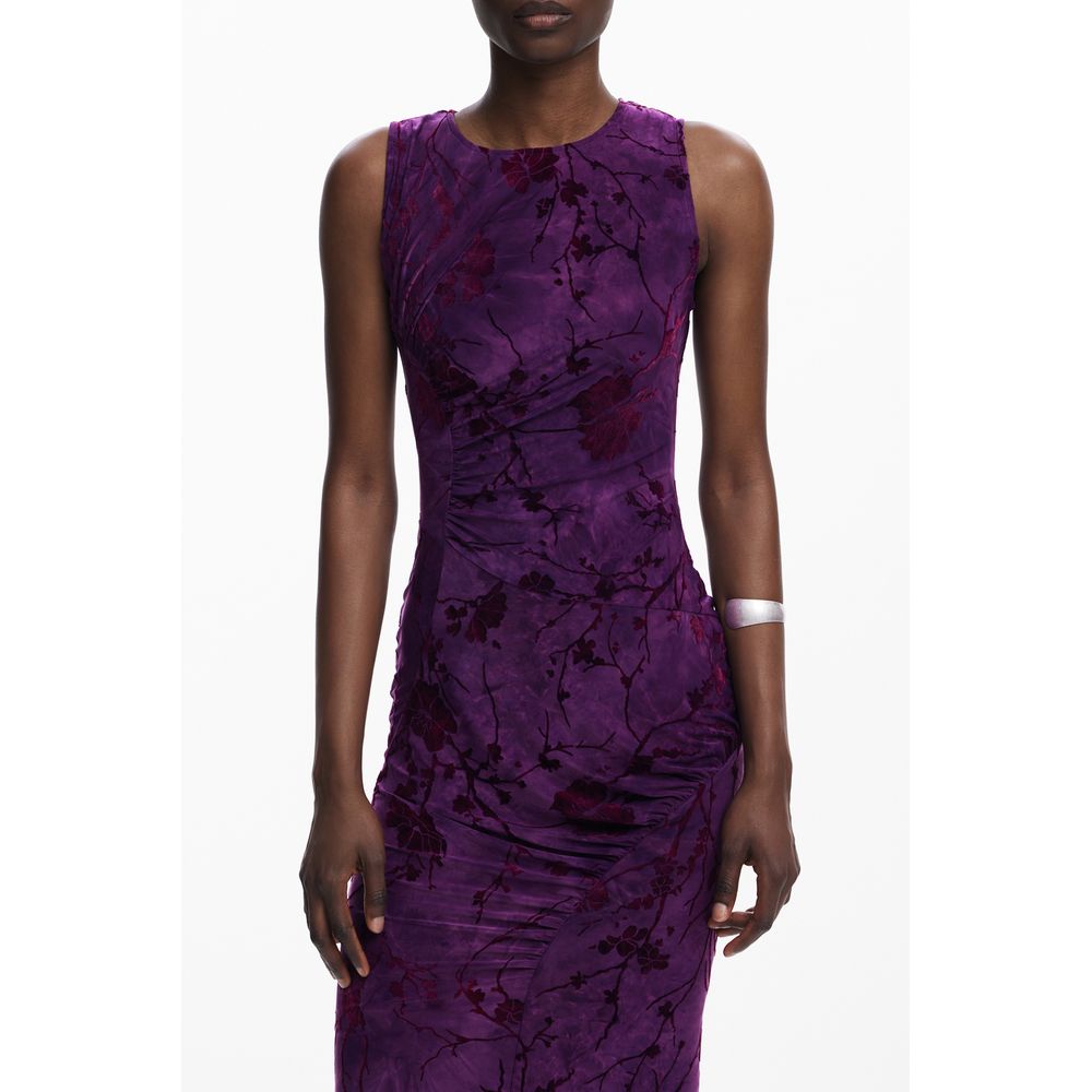 Desigual Lila Polyester Damen Kleid